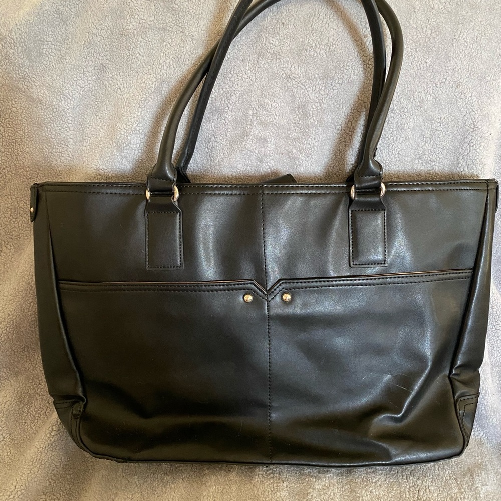 Large black laptop bag